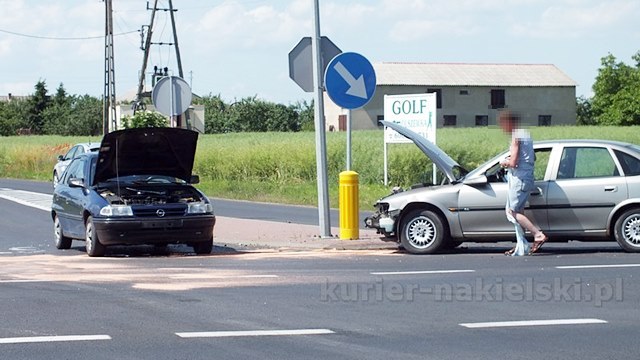 Zderzenie samochodów na obwodnicy Nakła nad Notecią