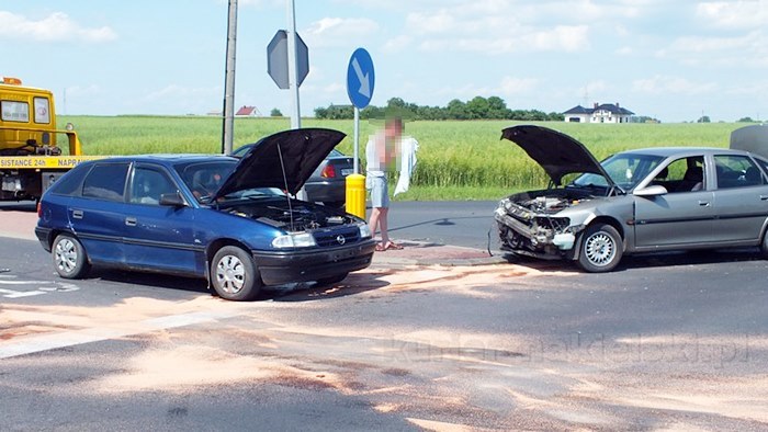 Zderzenie samochodów na obwodnicy Nakła nad Notecią