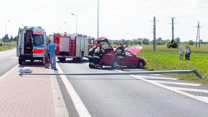 Zderzenie samochodów na obwodnicy Nakła nad Notecią