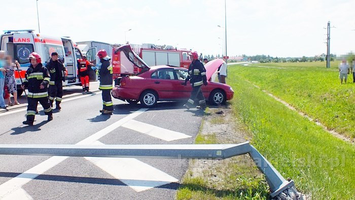 Zderzenie samochodów na obwodnicy Nakła nad Notecią