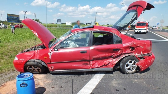 Zderzenie samochodów na obwodnicy Nakła nad Notecią