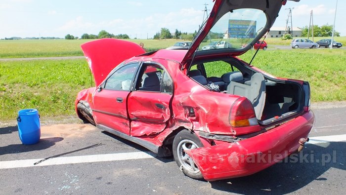 Zderzenie samochodów na obwodnicy Nakła nad Notecią