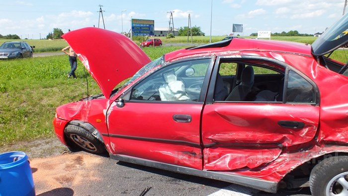 Zderzenie samochodów na obwodnicy Nakła nad Notecią
