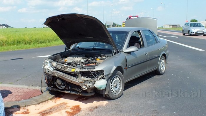 Zderzenie samochodów na obwodnicy Nakła nad Notecią