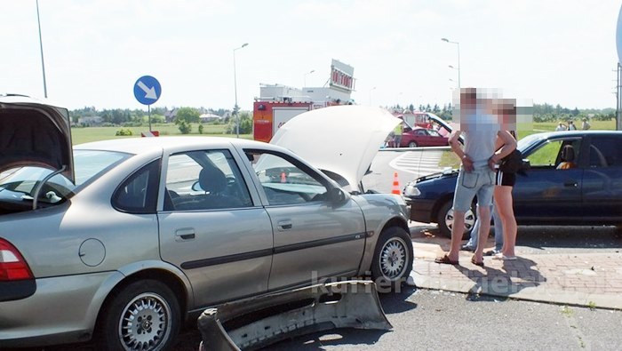 Zderzenie samochodów na obwodnicy Nakła nad Notecią
