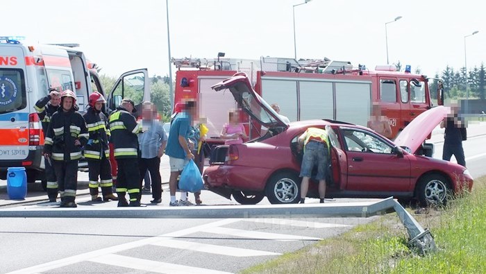 Zderzenie samochodów na obwodnicy Nakła nad Notecią