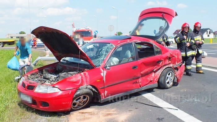 Zderzenie samochodów na obwodnicy Nakła nad Notecią