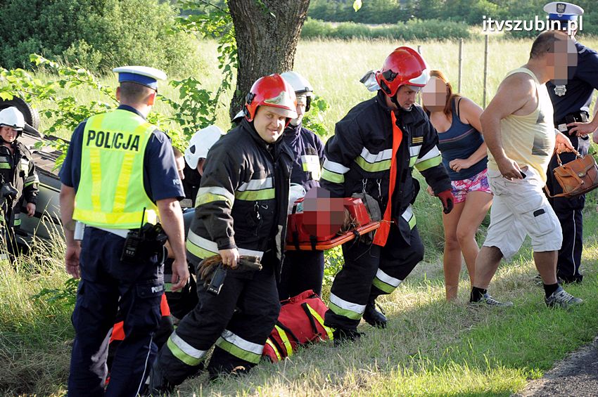 Dachowanie osobówki na krajowej piątce