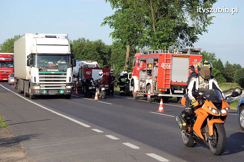 Dachowanie osobówki na krajowej piątce