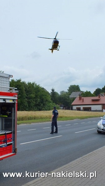 Mężczyznę z przebitym płucem zabrał śmigłowiec LPR