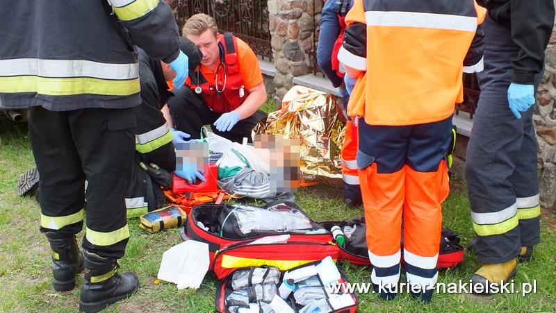 Mężczyznę z przebitym płucem zabrał śmigłowiec LPR