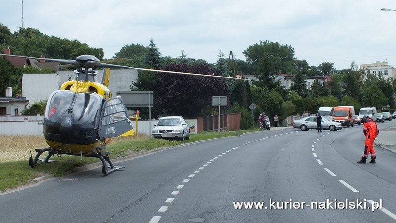 Mężczyznę z przebitym płucem zabrał śmigłowiec LPR