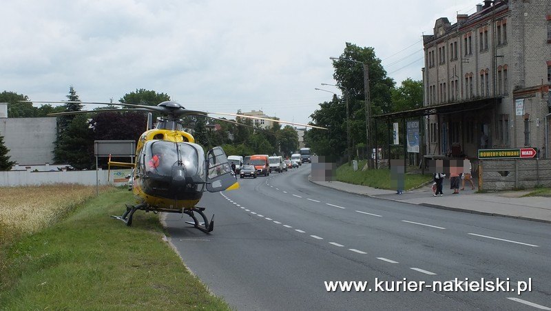 Mężczyznę z przebitym płucem zabrał śmigłowiec LPR