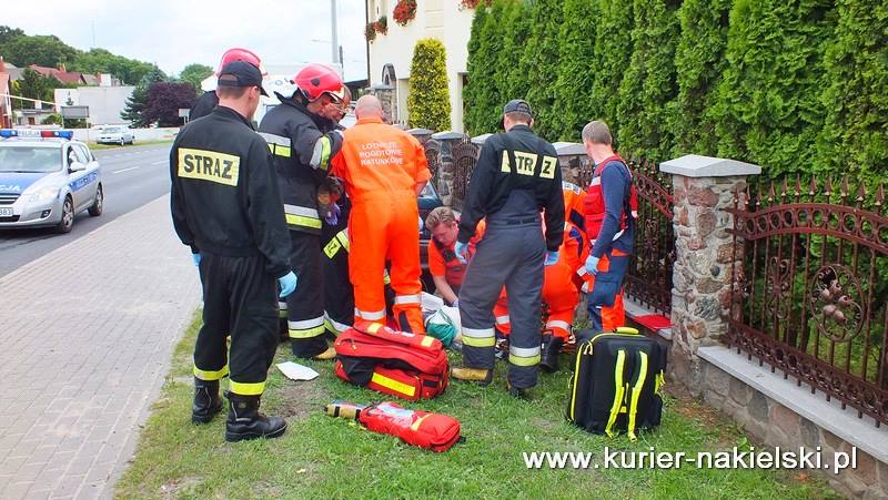 Mężczyznę z przebitym płucem zabrał śmigłowiec LPR