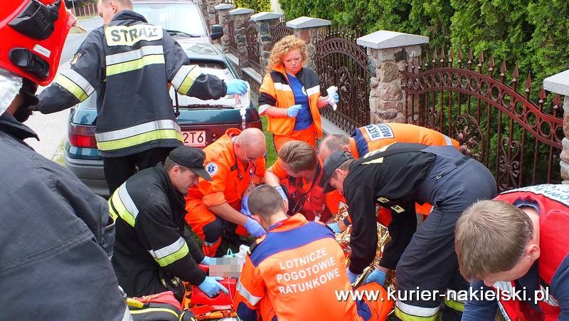 Mężczyznę z przebitym płucem zabrał śmigłowiec LPR