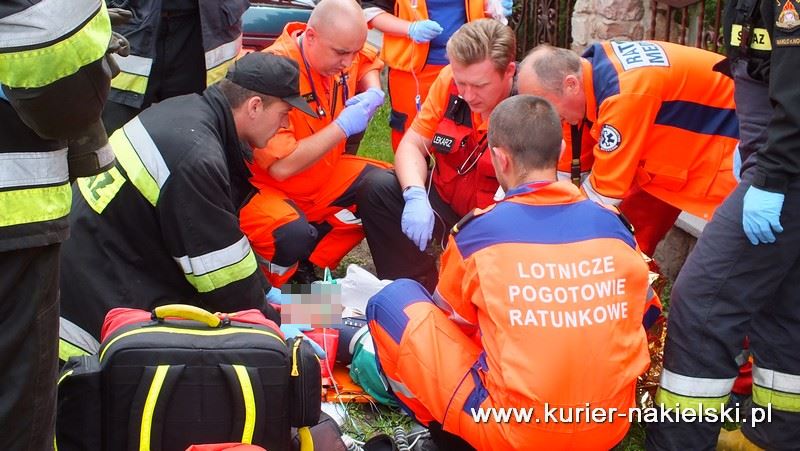 Mężczyznę z przebitym płucem zabrał śmigłowiec LPR