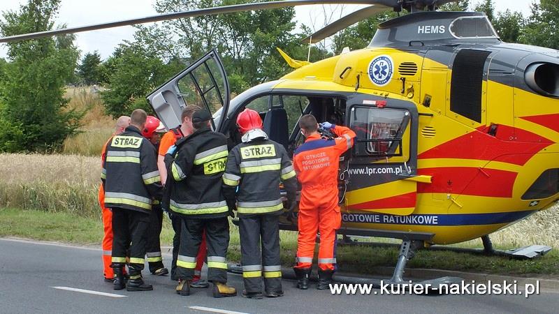 Mężczyznę z przebitym płucem zabrał śmigłowiec LPR