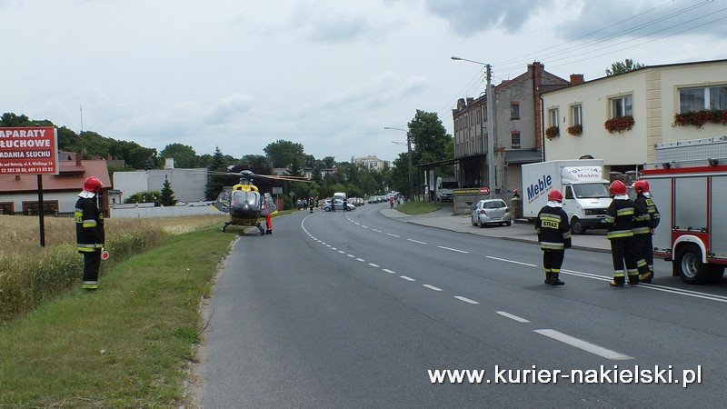 Mężczyznę z przebitym płucem zabrał śmigłowiec LPR