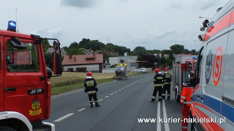 Mężczyznę z przebitym płucem zabrał śmigłowiec LPR