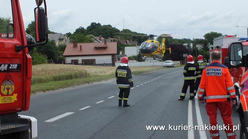 Mężczyznę z przebitym płucem zabrał śmigłowiec LPR