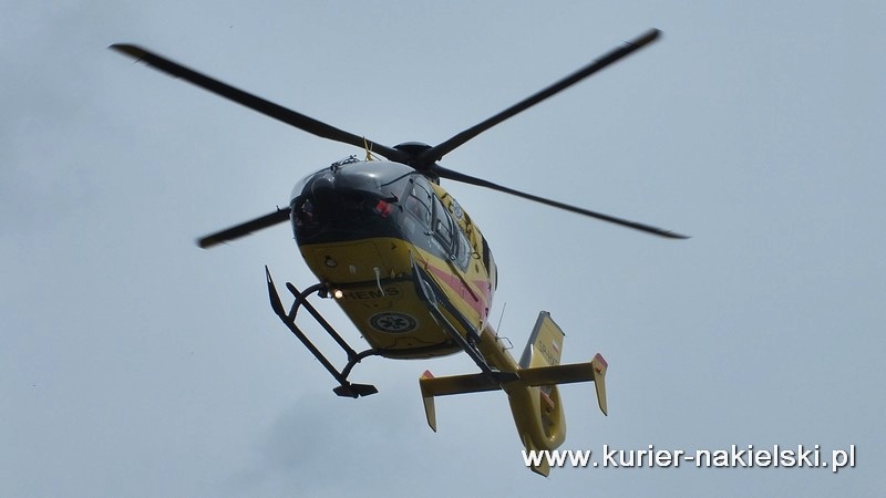 Mężczyznę z przebitym płucem zabrał śmigłowiec LPR