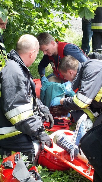 Zderzenie samochodów w Sadkach, dwoje dzieci w szpitalu