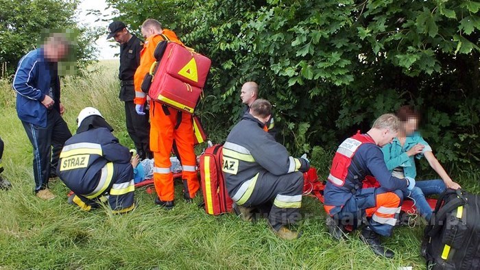 Zderzenie samochodów w Sadkach, dwoje dzieci w szpitalu