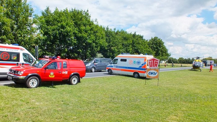 Zderzenie samochodów w Sadkach, dwoje dzieci w szpitalu