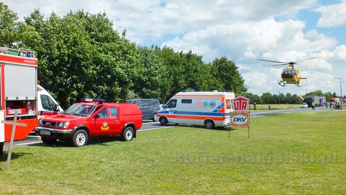 Zderzenie samochodów w Sadkach, dwoje dzieci w szpitalu