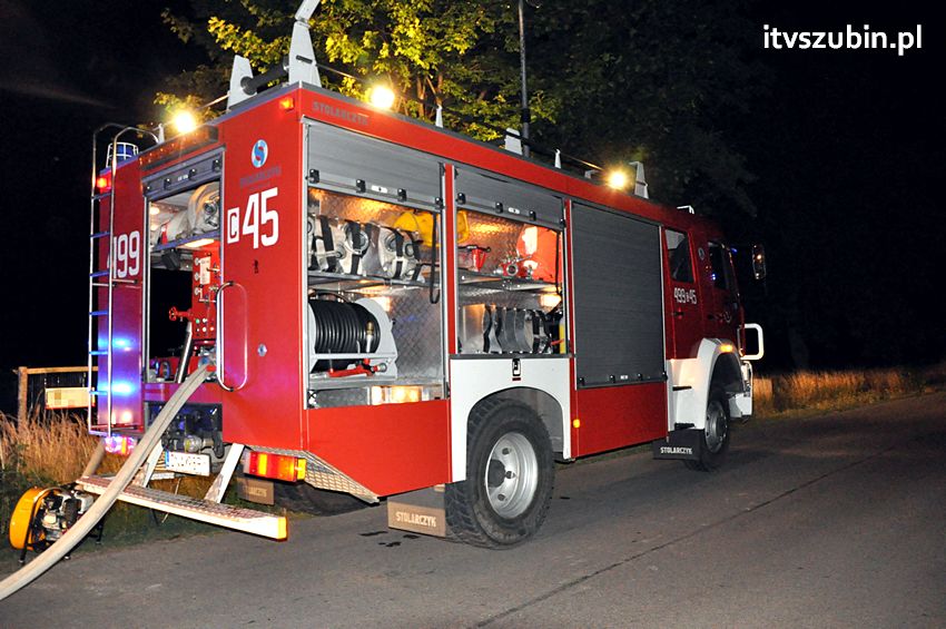 Nocny pożar w Małych Rudach