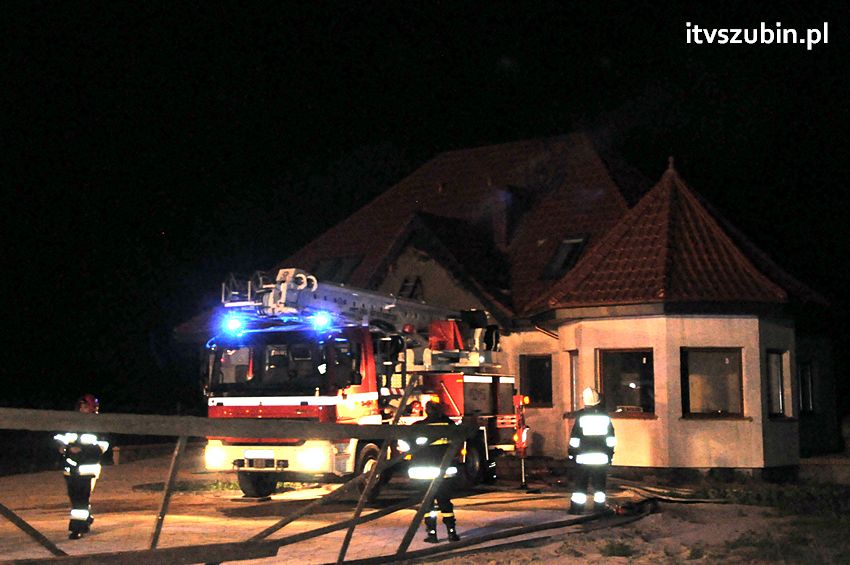 Nocny pożar w Małych Rudach