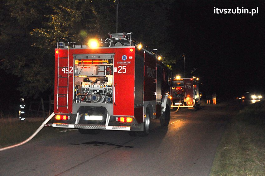 Nocny pożar w Małych Rudach