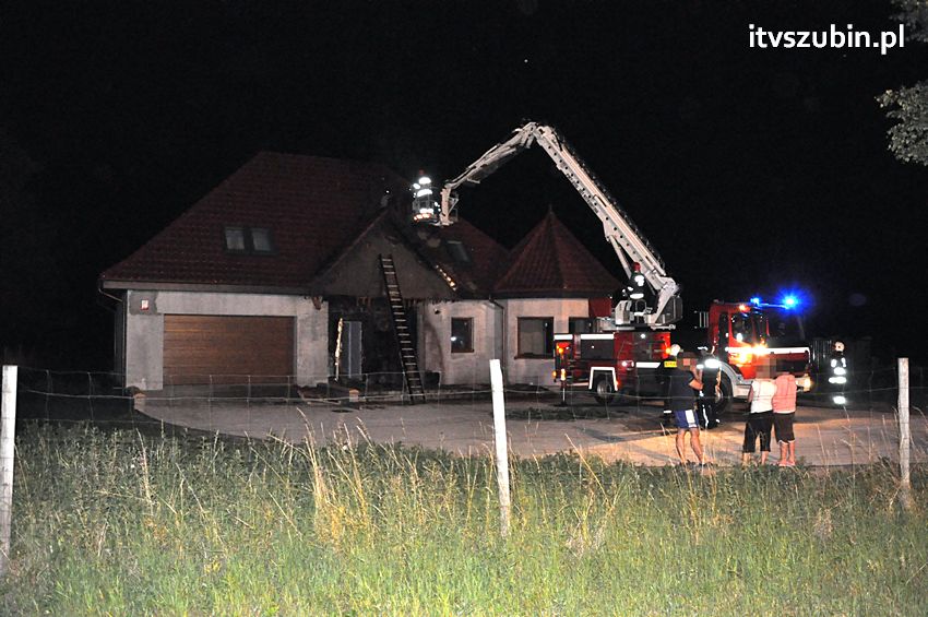 Nocny pożar w Małych Rudach