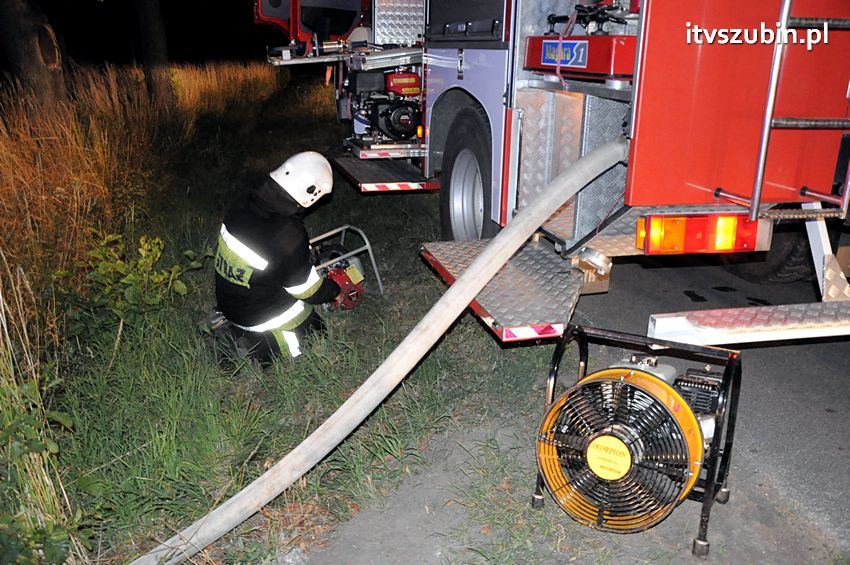 Nocny pożar w Małych Rudach