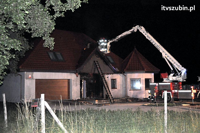 Nocny pożar w Małych Rudach