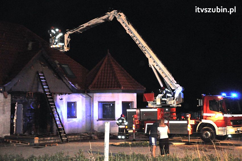 Nocny pożar w Małych Rudach