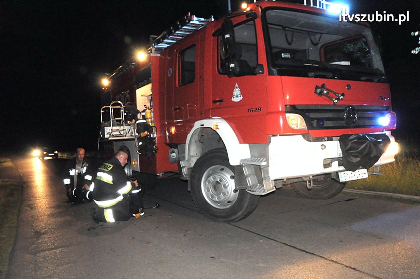 Nocny pożar w Małych Rudach
