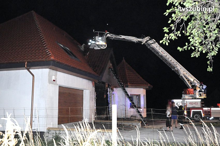 Nocny pożar w Małych Rudach