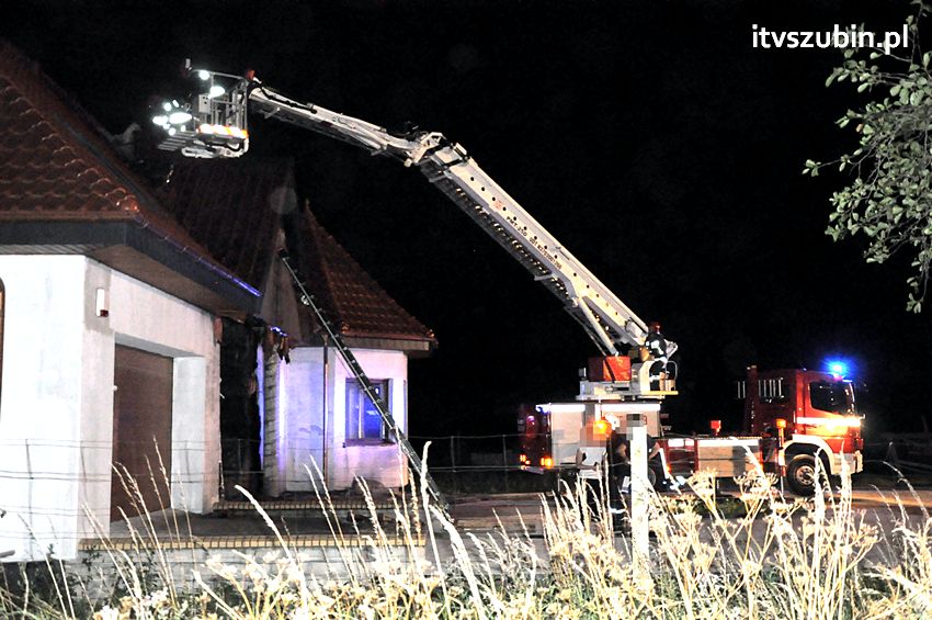 Nocny pożar w Małych Rudach