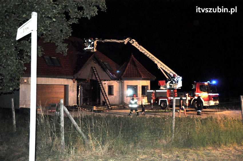 Nocny pożar w Małych Rudach