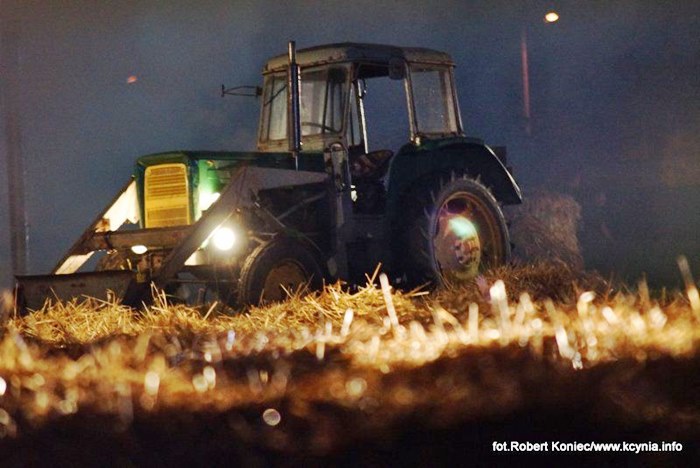Nocny pożar w Kcyni