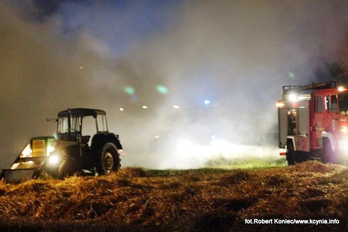 Nocny pożar w Kcyni