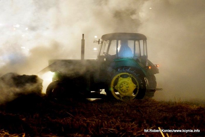 Nocny pożar w Kcyni