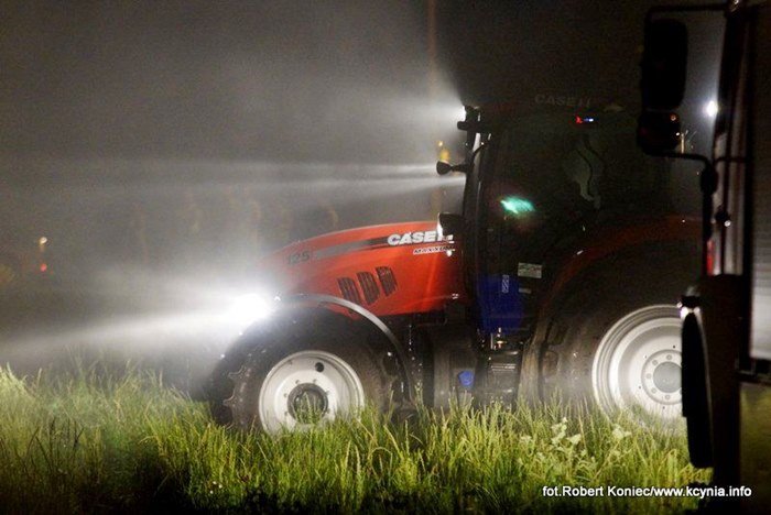 Nocny pożar w Kcyni