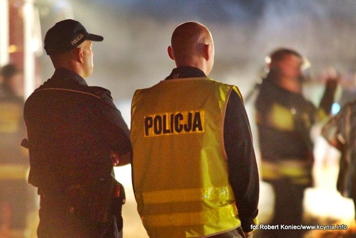 Nocny pożar w Kcyni