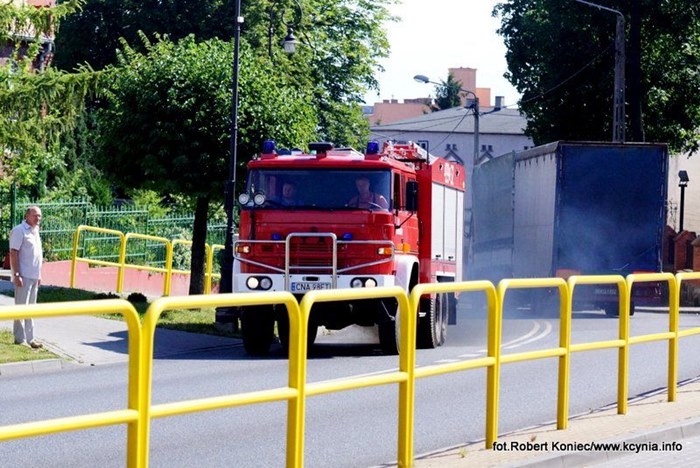 Nocny pożar w Kcyni