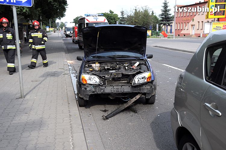 Kolizja trzech osobówek w Szubinie