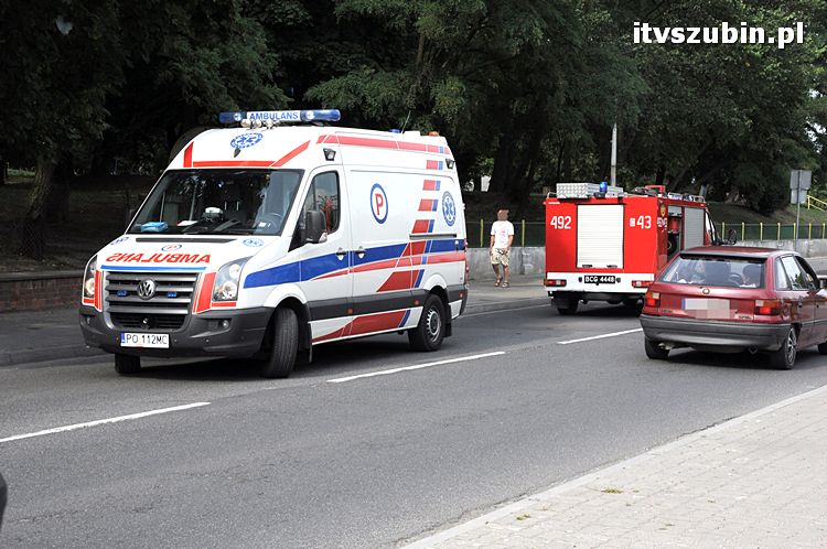 Kolizja trzech osobówek w Szubinie
