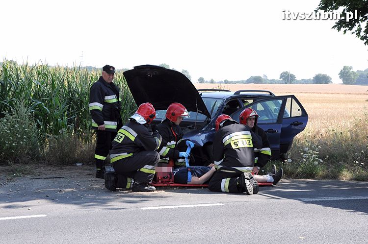 Cudem uniknęli zderzenia z przydrożnym drzewem