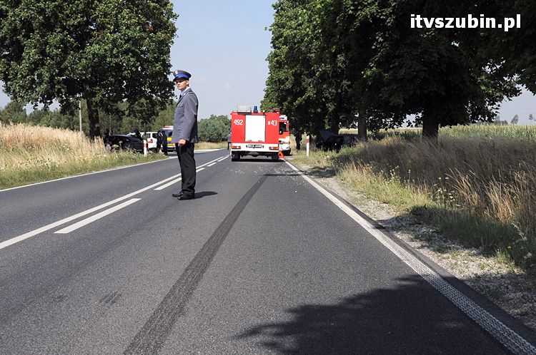 Cudem uniknęli zderzenia z przydrożnym drzewem